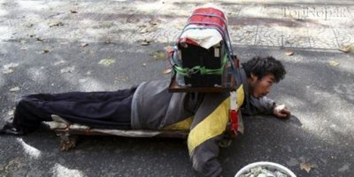 گدایی از نوع چینی!/تصاویر