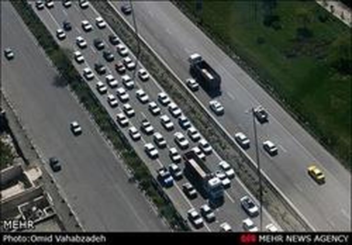 ترافیک در باند جنوبی آزاد راه کرج