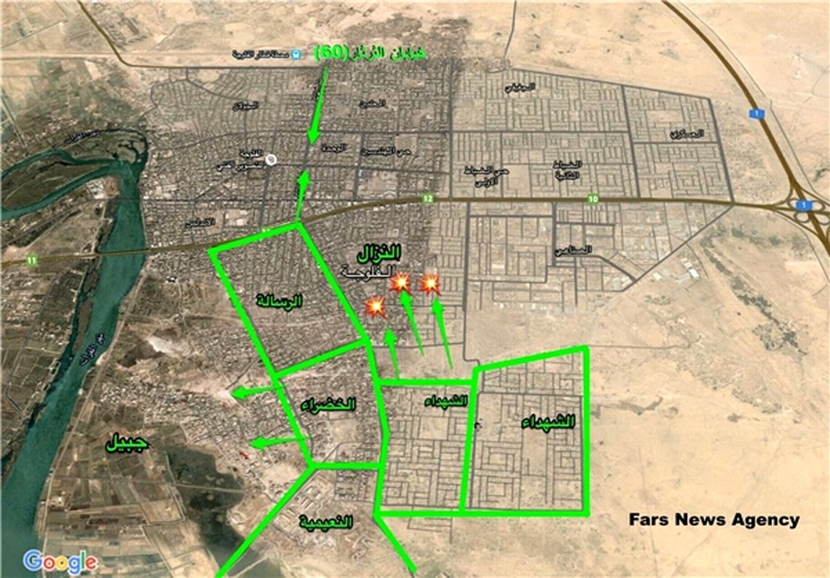آخرین وضعیت میدانی شهر «فلوجه» و حومه آن