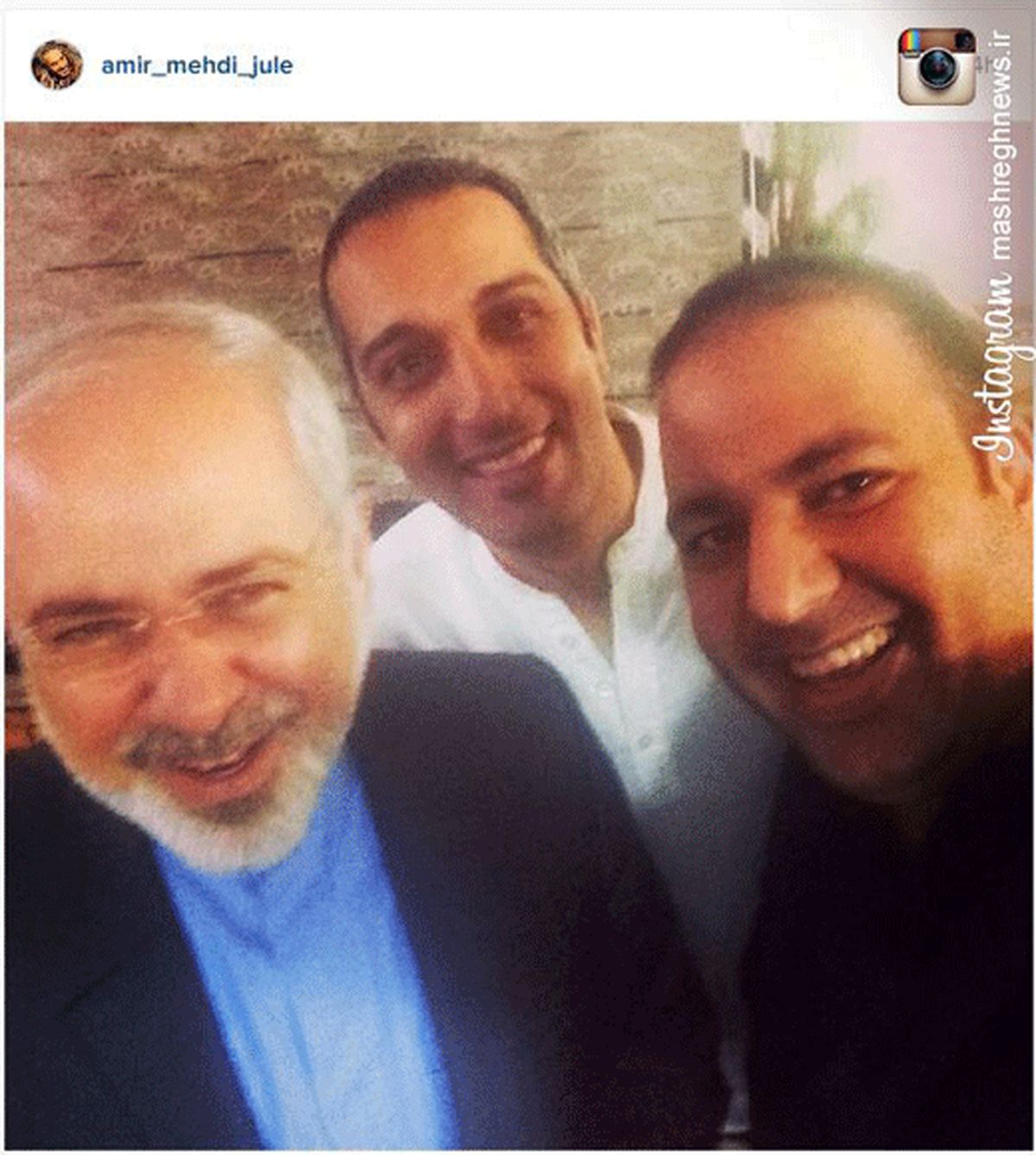 سلفی طنزپردازها با محمدجواد ظریف + عکس