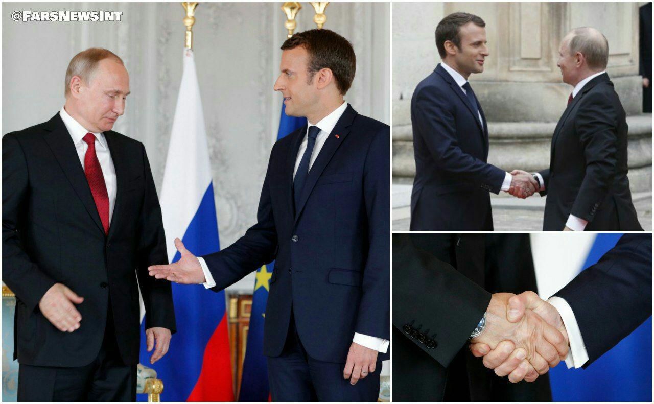 داستان دنباله دار دست دادن‌های ماکرون +عکس